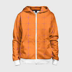 Детская толстовка на молнии Color orange stripe