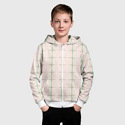 Толстовка на молнии детская Color white stripes, цвет: 3D-белый — фото 2