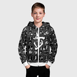 Толстовка на молнии детская Doom x portal, цвет: 3D-белый — фото 2