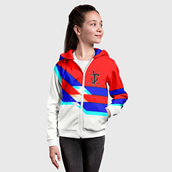 Толстовка на молнии детская Doom geometry cyber sport, цвет: 3D-белый — фото 2