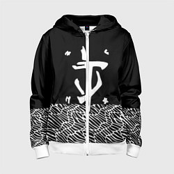 Детская толстовка на молнии Doom геометрия линии