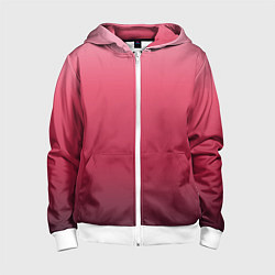 Детская толстовка на молнии Градиент гранатовый