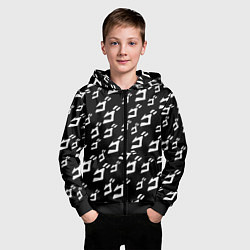 Толстовка на молнии детская JoJo pattern, цвет: 3D-черный — фото 2