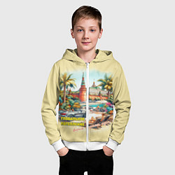 Толстовка на молнии детская Глобальное потепление в Москве, цвет: 3D-белый — фото 2