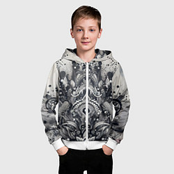 Толстовка на молнии детская Abstract pattern - graffiti, цвет: 3D-белый — фото 2