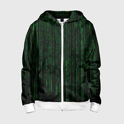 Детская толстовка на молнии Матрица - код