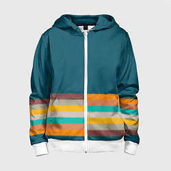 Детская толстовка на молнии Индиго и шумовой градиент заката с текстурой