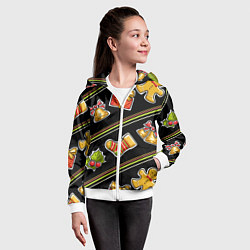 Толстовка на молнии детская Рождественский дух, цвет: 3D-белый — фото 2