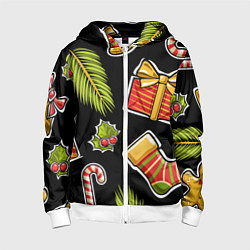 Детская толстовка на молнии Рождественский вайб