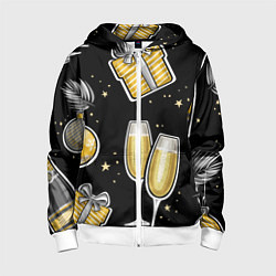 Детская толстовка на молнии Новогодний вайб