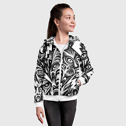 Толстовка на молнии детская Lightnings and faces - ai art fantasy, цвет: 3D-белый — фото 2