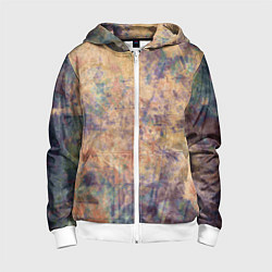 Детская толстовка на молнии Абстракция - pink marble with blue flecks