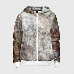 Детская толстовка на молнии Абстракция - gray limestone