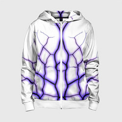 Детская толстовка на молнии Color white purple