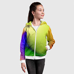 Толстовка на молнии детская The color is multicolored, цвет: 3D-белый — фото 2