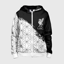 Детская толстовка на молнии Liverpool краски текстура геометрия