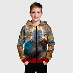 Толстовка на молнии детская Phantom Lancer, цвет: 3D-красный — фото 2