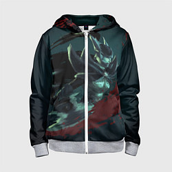 Толстовка на молнии детская Phantom Assassin, цвет: 3D-меланж