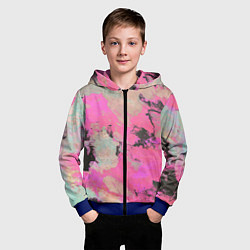 Толстовка на молнии детская Краска, цвет: 3D-синий — фото 2