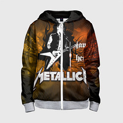 Толстовка на молнии детская Metallica: James Hetfield, цвет: 3D-меланж