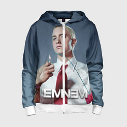 Толстовка на молнии детская Eminem Fire, цвет: 3D-белый