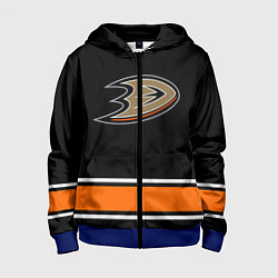 Толстовка на молнии детская Anaheim Ducks Selanne, цвет: 3D-синий