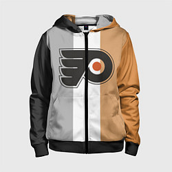 Толстовка на молнии детская Philadelphia Flyers, цвет: 3D-черный