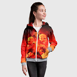 Толстовка на молнии детская Big Bang: Flame Boys, цвет: 3D-меланж — фото 2