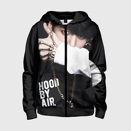 Детская толстовка на молнии BTS: Hood by air / 3D-Черный – фото 1