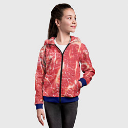 Толстовка на молнии детская Мясо, цвет: 3D-синий — фото 2