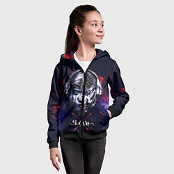 Толстовка на молнии детская Love pirate station, цвет: 3D-черный — фото 2