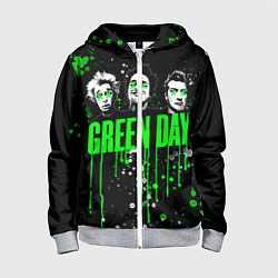 Толстовка на молнии детская Green Day: Acid Colour, цвет: 3D-меланж