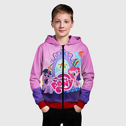 Толстовка на молнии детская My Little Pony, цвет: 3D-красный — фото 2