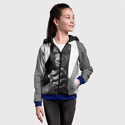 Толстовка на молнии детская Майк Тайсон, цвет: 3D-синий — фото 2