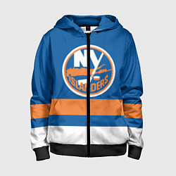 Толстовка на молнии детская New York Islanders, цвет: 3D-черный