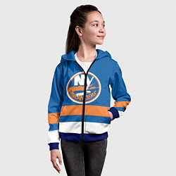 Толстовка на молнии детская New York Islanders, цвет: 3D-синий — фото 2