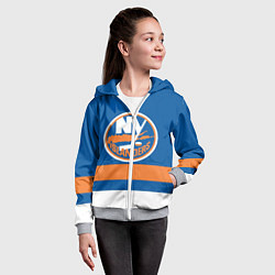 Толстовка на молнии детская New York Islanders, цвет: 3D-меланж — фото 2
