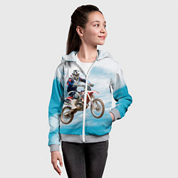 Толстовка на молнии детская Эндуро, цвет: 3D-меланж — фото 2