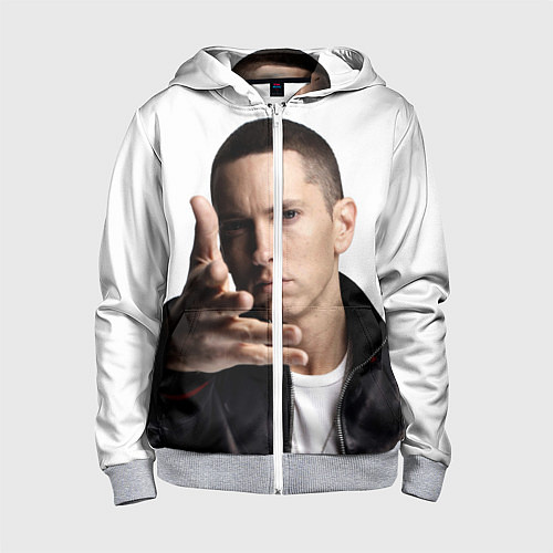 Детская толстовка на молнии Eminem / 3D-Меланж – фото 1