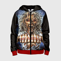 Толстовка на молнии детская Iron Maiden: Maidenfc, цвет: 3D-красный