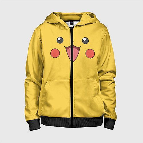 Детская толстовка на молнии Пикачу / 3D-Черный – фото 1
