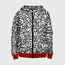 Детская толстовка на молнии Английский алфавит