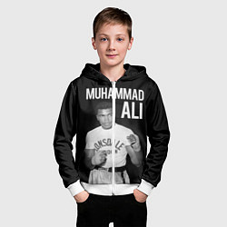Толстовка на молнии детская Muhammad Ali, цвет: 3D-белый — фото 2