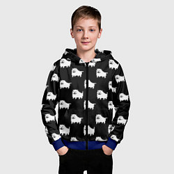 Толстовка на молнии детская Undertale Annoying dog, цвет: 3D-синий — фото 2