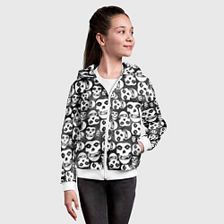 Толстовка на молнии детская Misfits Pattern, цвет: 3D-белый — фото 2