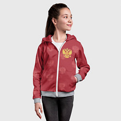 Толстовка на молнии детская Сборная России по футболу, цвет: 3D-меланж — фото 2