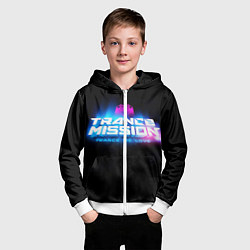 Толстовка на молнии детская Trancemission: Trance we love, цвет: 3D-белый — фото 2