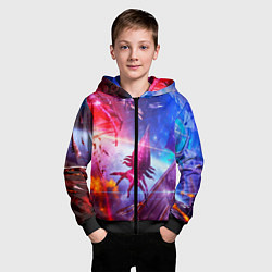 Толстовка на молнии детская Mass effect, цвет: 3D-черный — фото 2