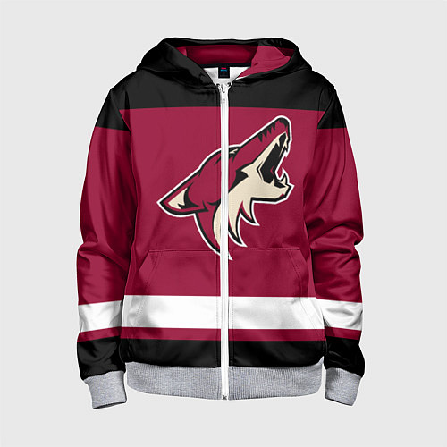 Детская толстовка на молнии Arizona Coyotes / 3D-Меланж – фото 1