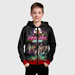 Толстовка на молнии детская Hotline Miami, цвет: 3D-красный — фото 2